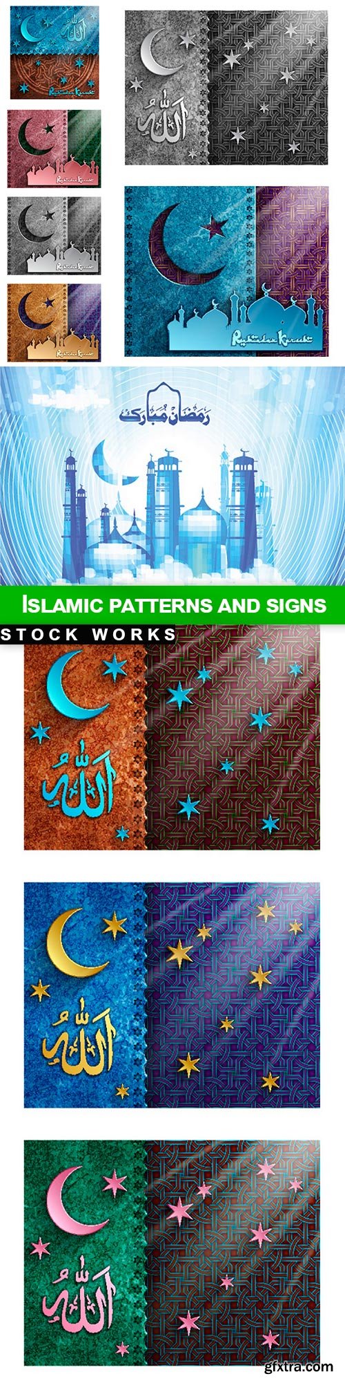 Islamic patterns and signs - 10 EPS