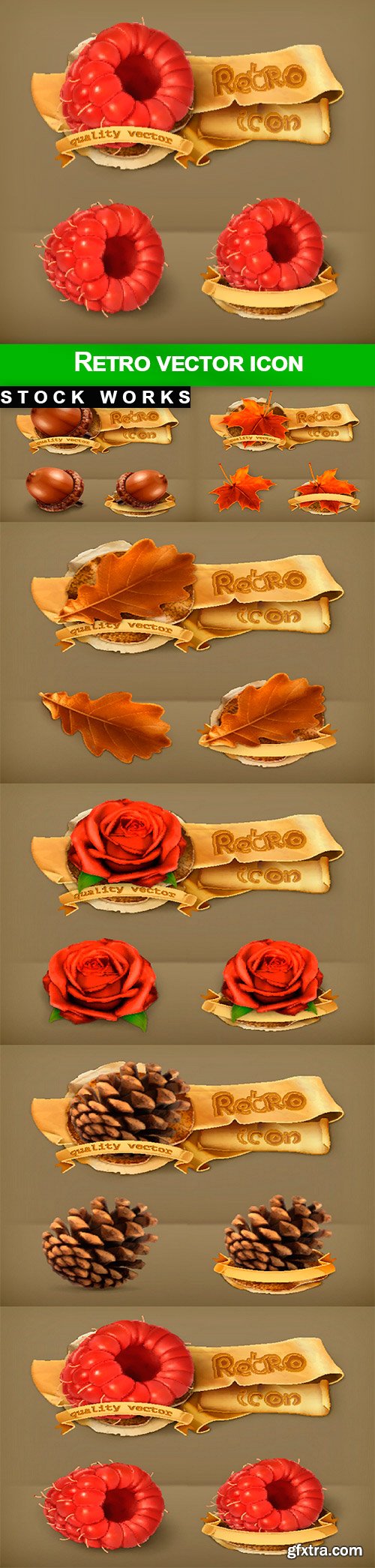 Retro vector icon - 6 EPS Retro vector icon - 6 EPS