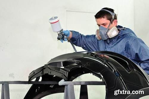 Collection of master of car painting car repair technical assistance sprayer spray 25 HQ Jpeg