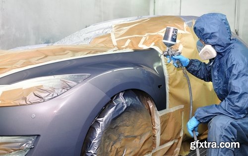 Collection of master of car painting car repair technical assistance sprayer spray 25 HQ Jpeg