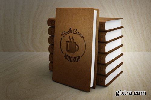 Leather Books Cover Mockup