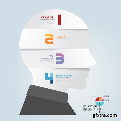 Collection of vector image conceptual business infographics #13-25 Eps