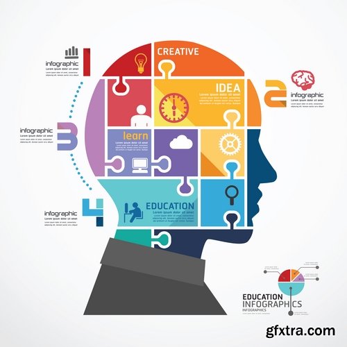 Collection of vector image conceptual business infographics #13-25 Eps
