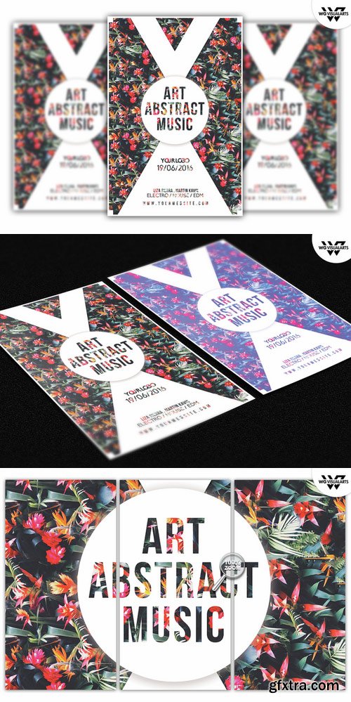 CM - ART ABSTRACT MUSIC Flyer Template 362438 CM - ART ABSTRACT MUSIC Flyer Template 362438