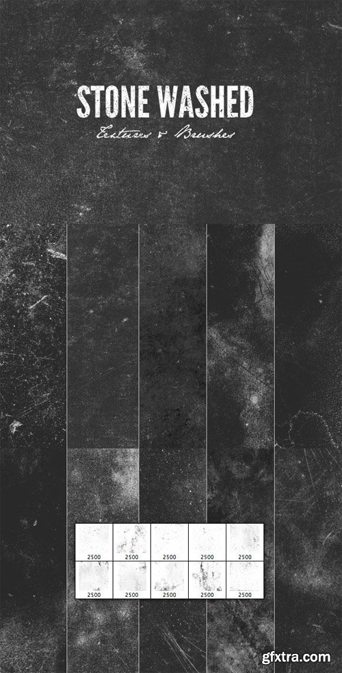 Stone Washed Textures and Brushes Pack