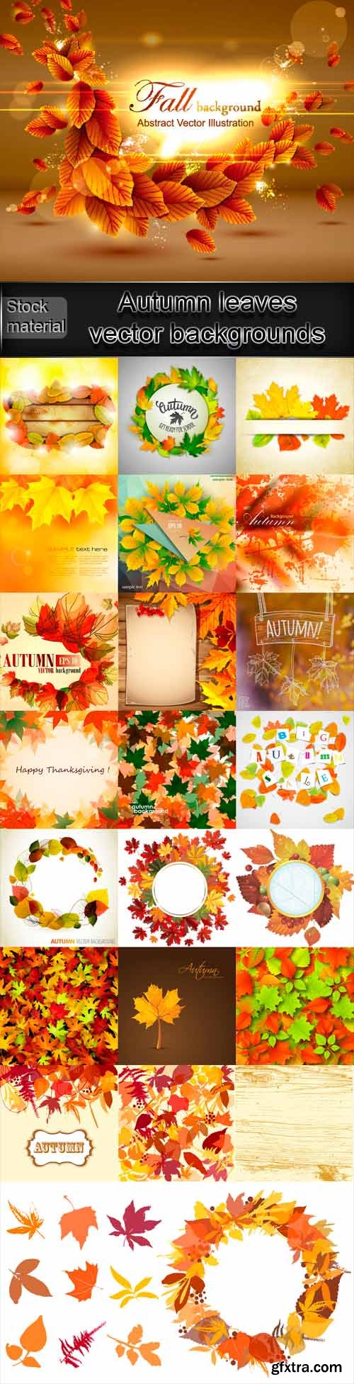 Autumn leaves vector backgrounds