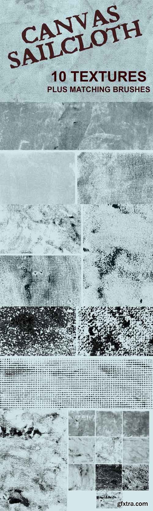 Canvas Sailcloth Textures &amp; Brushes