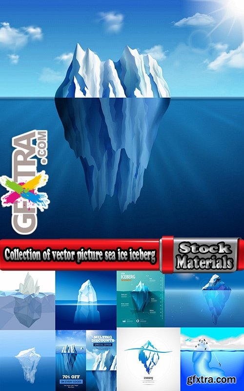Collection of vector picture sea ice iceberg infographics 25 EPS Collection of vector picture sea ice iceberg infographics 25 EPS