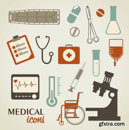 Medical Icons, Tools, Infographics 25xEPS
