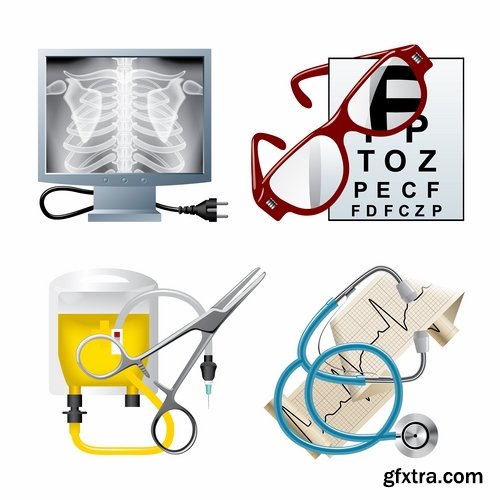 Medical Icons, Tools, Infographics 25xEPS