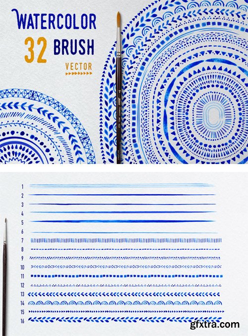 CM 311343 - Vector Watercolor Brushes CM 311343 - Vector Watercolor Brushes