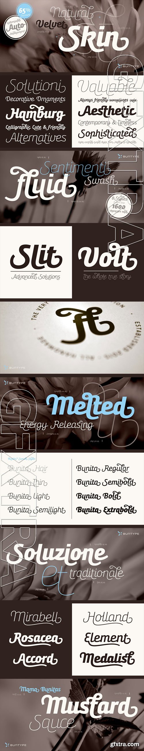 Bunita Swash - Inspired by Traditional Calligraph and Handwritting Bunita Swash - Inspired by Traditional Calligraph and Handwritting