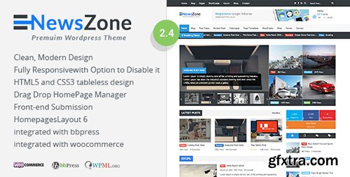 ThemeForest - NewsZone v2.4.7 - Responsive & Retina WordPress Magazine - 6681469