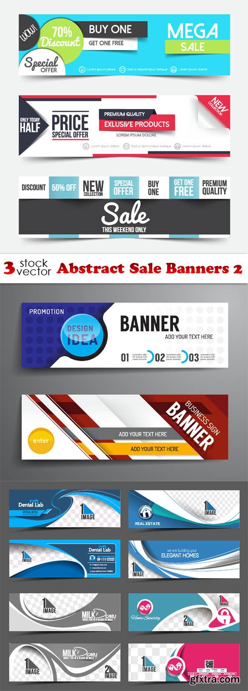 Vectors - Abstract Sale Banners 2