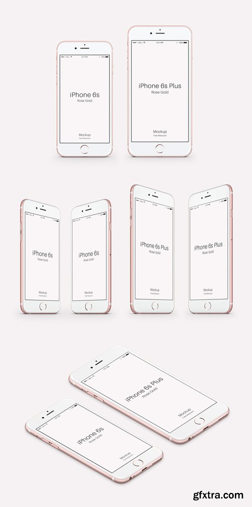 iPhone 6s Psd Rose Gold Mockup