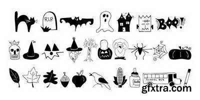 136 Halloween Horror Fonts Bundle 318xOTF $5000