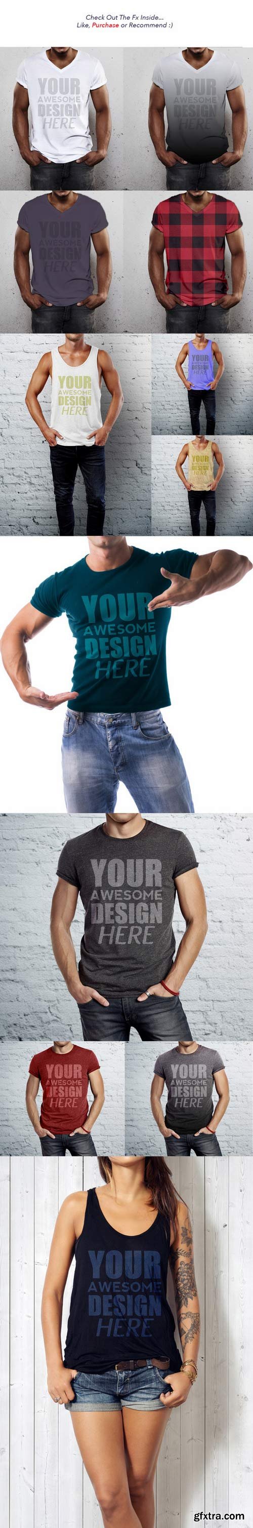 CM - 5 REALISTIC SHIRT MOCKUPS 358788