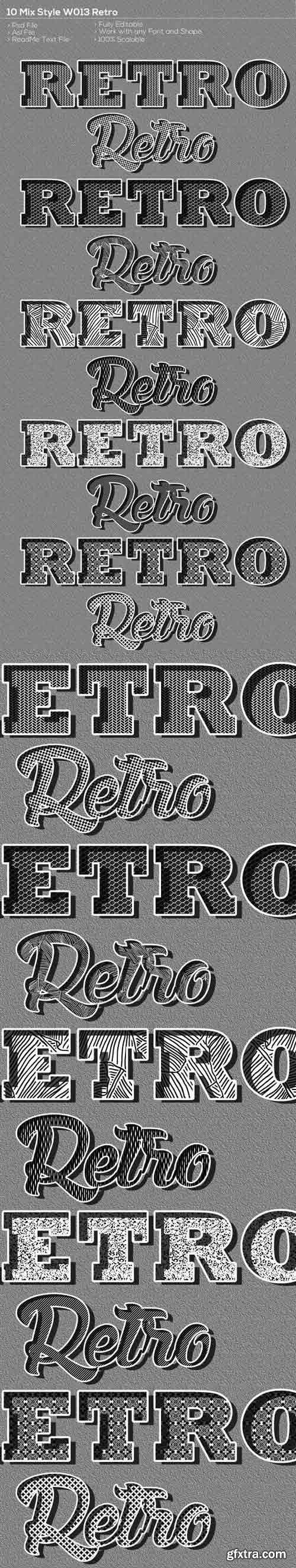 10 Retro Style W013 12963736