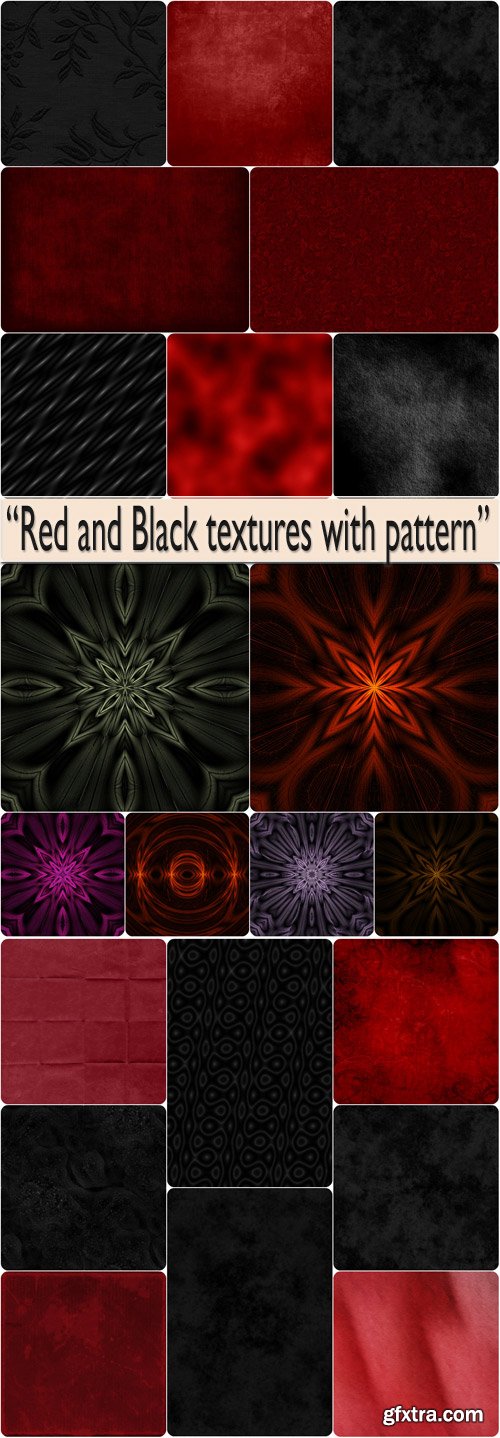 Red and Black textures with pattern