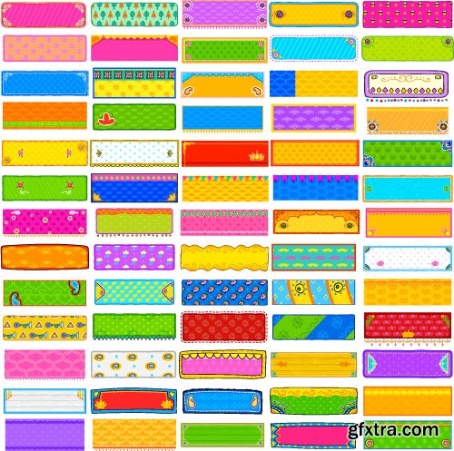 Label business cards banner flat icon speech bubble web elements vector