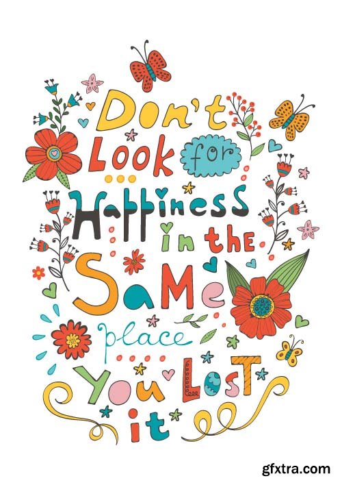 Vector Lettering Quotes - 15x EPS