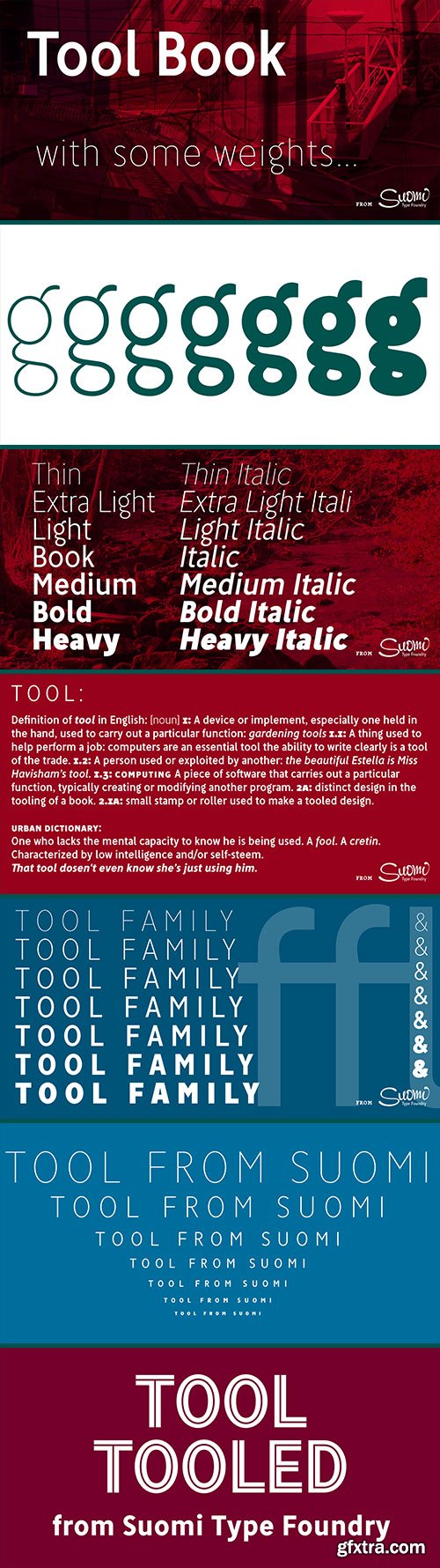 Tool - NEW Classic, Narrow &amp; Clean Sans Serif 15xOTF $360