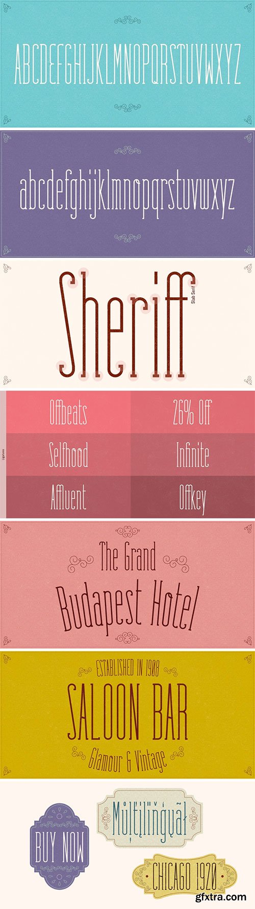 Fabuleuse Slab - Thin, Condensed, Distinct Retro Look OTF