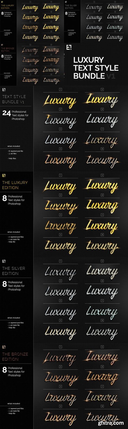 CM - 24 Text Layer Styles Bundle 238392