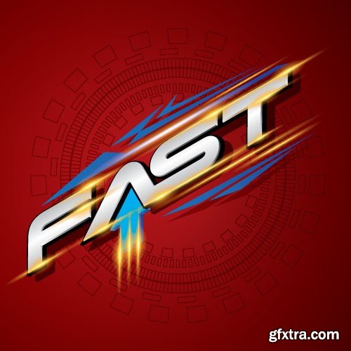 Speed, Racing &amp; Turbocharger Vector Concept, 25x EPS