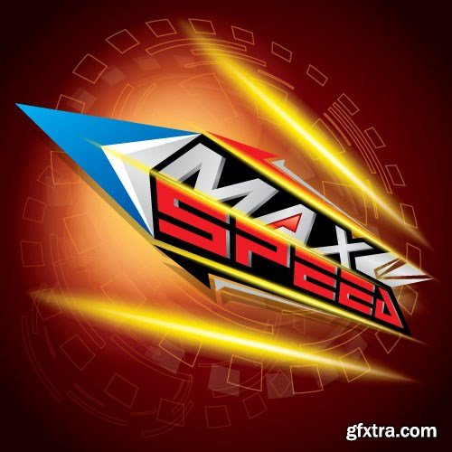 Speed, Racing &amp; Turbocharger Vector Concept, 25x EPS