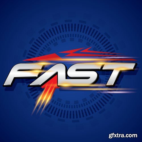 Speed, Racing &amp; Turbocharger Vector Concept, 25x EPS