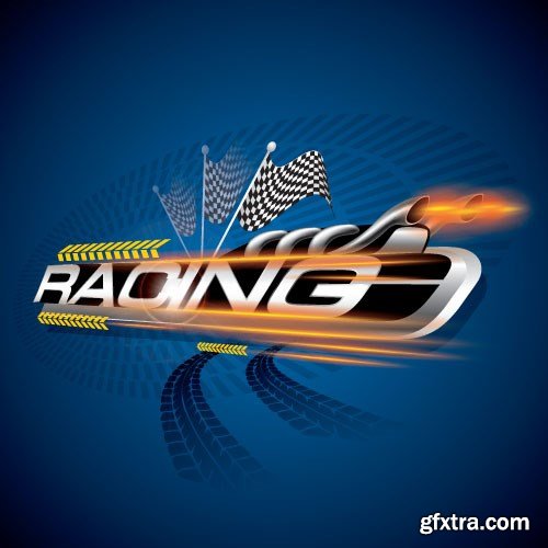 Speed, Racing &amp; Turbocharger Vector Concept, 25x EPS