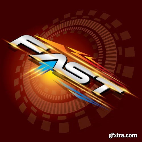 Speed, Racing &amp; Turbocharger Vector Concept, 25x EPS