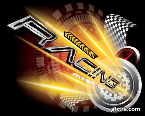 Speed, Racing &amp; Turbocharger Vector Concept, 25x EPS