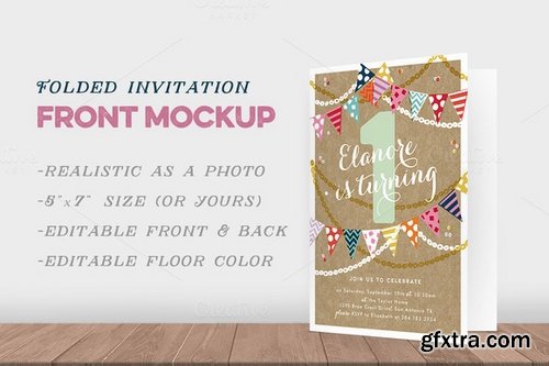 CM - Folded Invitation Front Mockup 389289 CM - Folded Invitation Front Mockup 389289