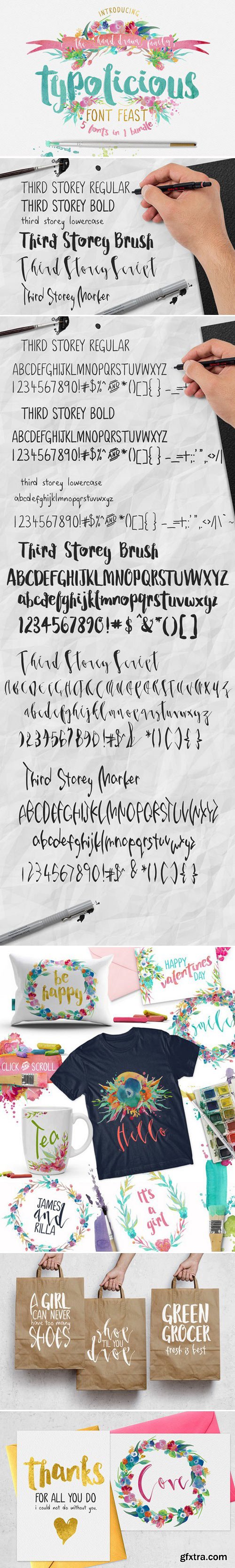 CM - Typolicious Font Bundle Third Storey 367657