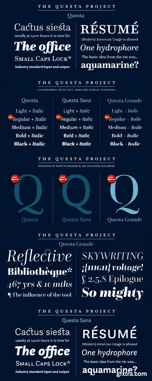 Questa Complete Font Family $335