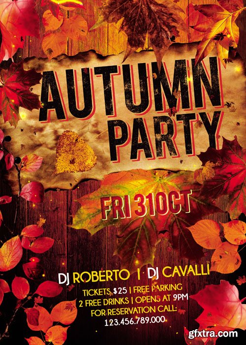 Autumn Party – Flyer Template + Facebook Cover Autumn Party – Flyer Template + Facebook Cover