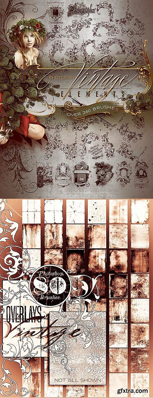 DAZ3D: Ron's Vintage Collection (Photoshop Brushes & Vintage Element) DAZ3D: Ron's Vintage Collection (Photoshop Brushes & Vintage Element)