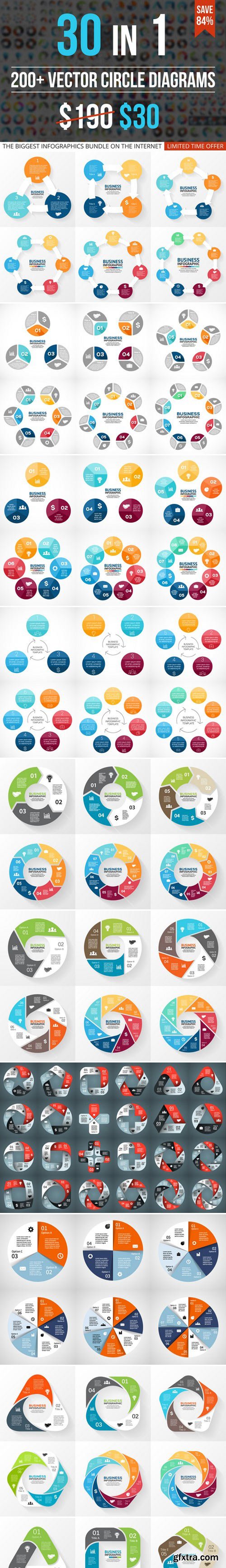 CM - Circle Diagrams For Infographics 400216 » GFxtra