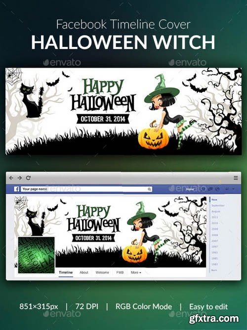 Halloween Witch Facebook Cover 9225688