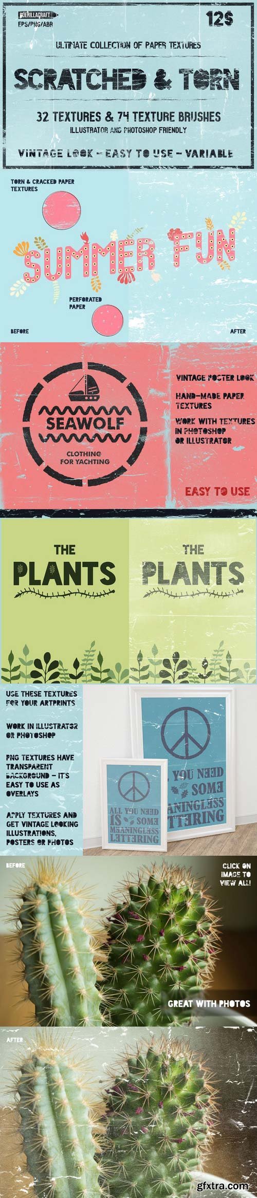 CM - Scratched &amp; Torn paper textures 285993