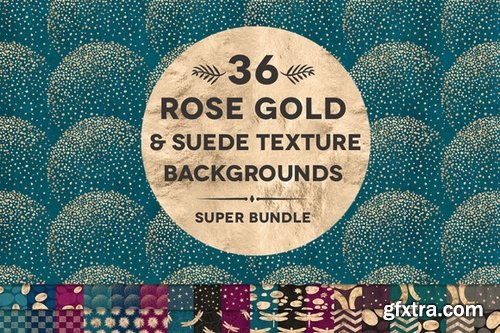 CM - 36 Suede &amp; Gold Textured Patterns 358501