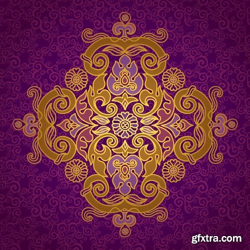 Pattern in Eastern style - 20 EPS