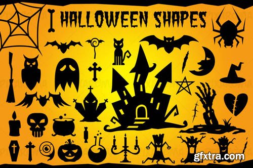Halloween Vector Shapes Set