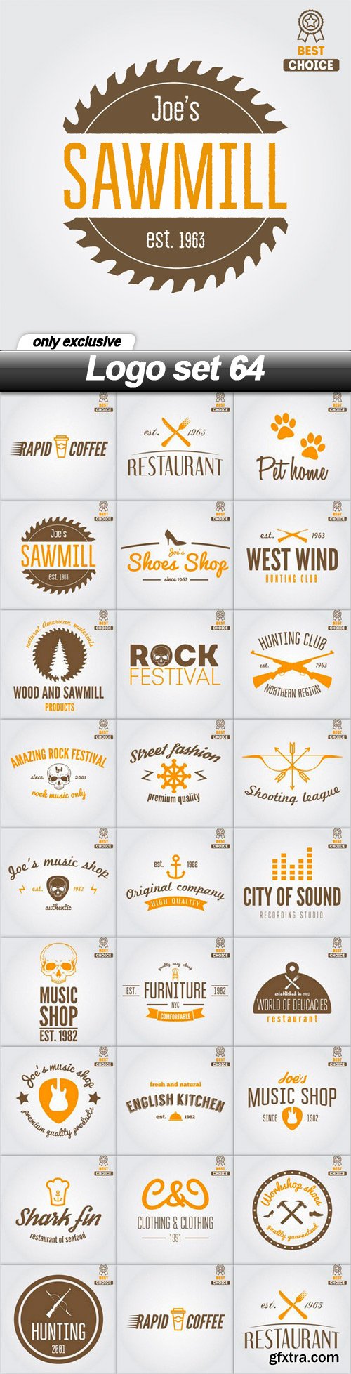 Logo set 64 - 25 EPS