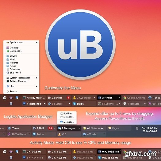 uBar 3.1.1 (Mac OS X)