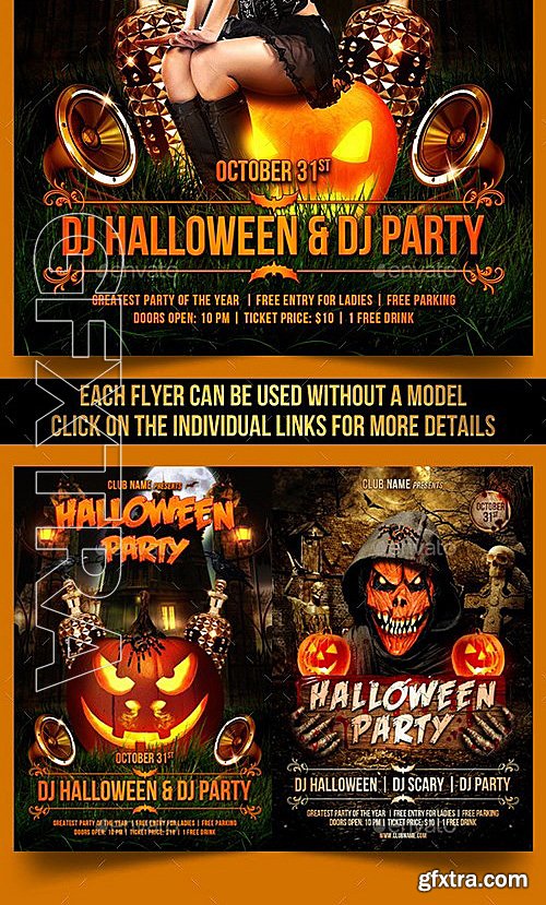 GraphicRiver - Halloween Flyer Bundle 13036572