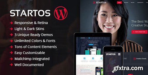 ThemeForest - Startos v1.0.1 - Modern App Landing Page WordPress Theme - 13022123