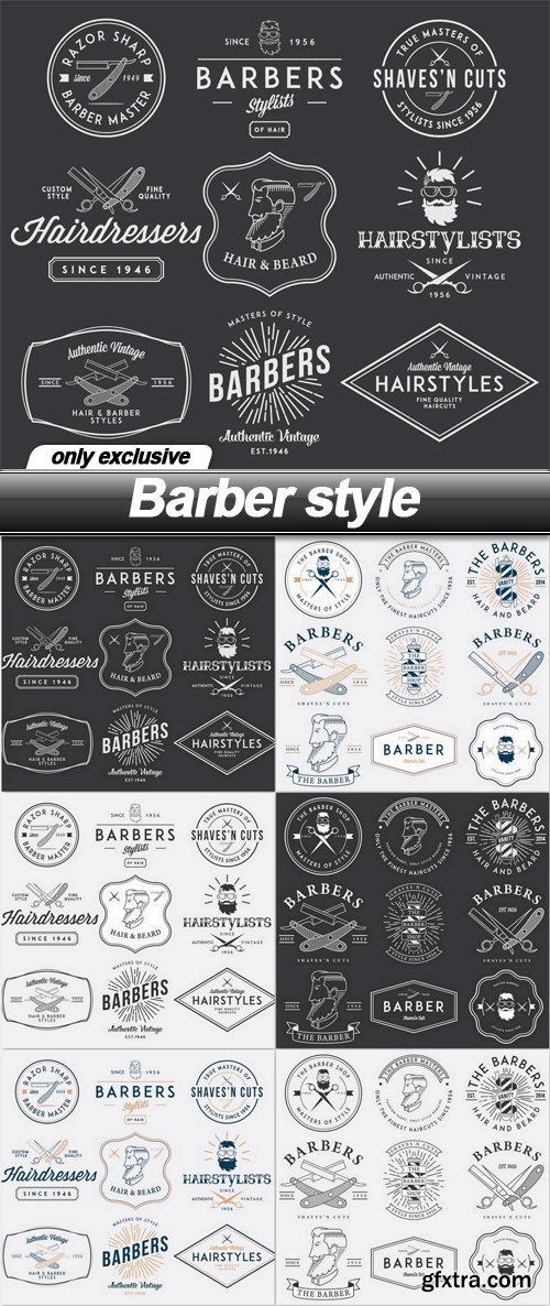 Barber style - 6 EPS